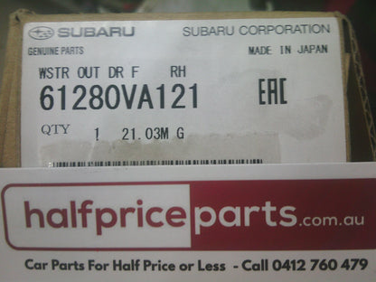 Subaru Impreza Genuine Left Hand Front Outer Door Weatherstrip - New Part