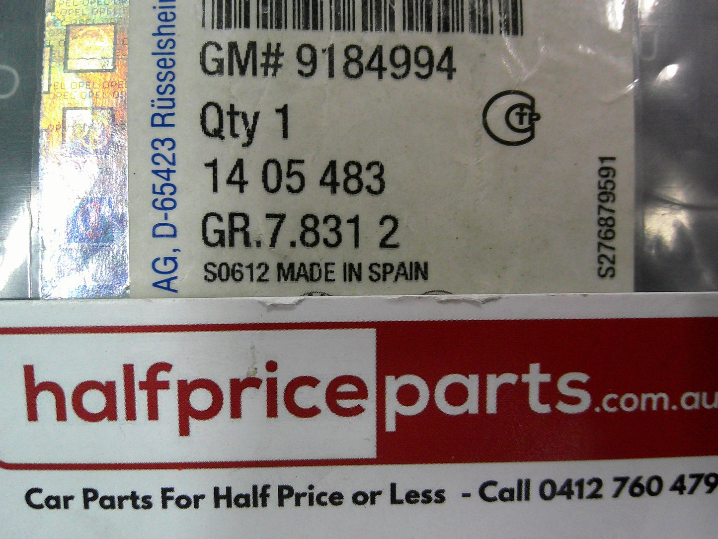 Holden TK Barina Genuine Front Bumper Tow Hook Eye Cover Trim Lid New Part