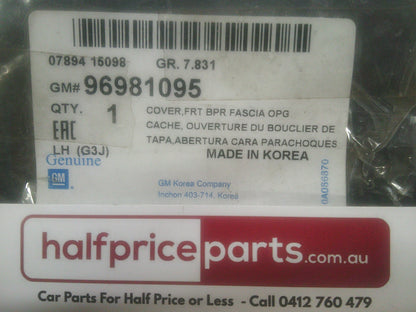 Holden JG Cruze Genuine Left Hand Lower Inner Front Bumper Fascia Insert New Part