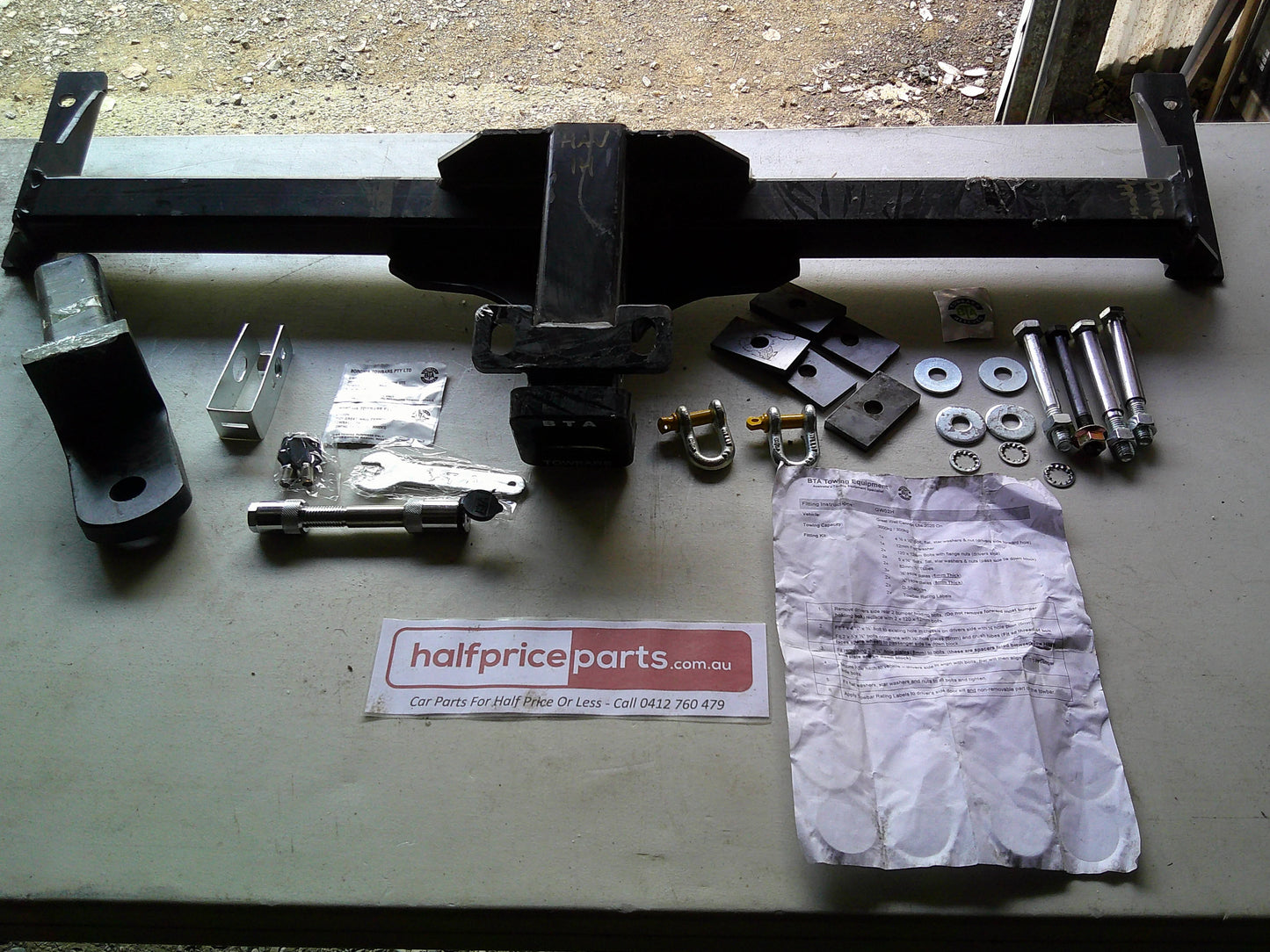 BTA Boronia Heavy Duty Tow Bar And Bolt Kit Tongue With Locking Pin 2 Keys Suits GWM Cannon SXR Models New Part