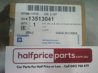 Holden BL Astra Sedan Genuine 3 Button Uncut Key Fob New Part
