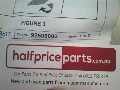 Holden Acaida Genuine Clear Bonnet Protector Kit New Part