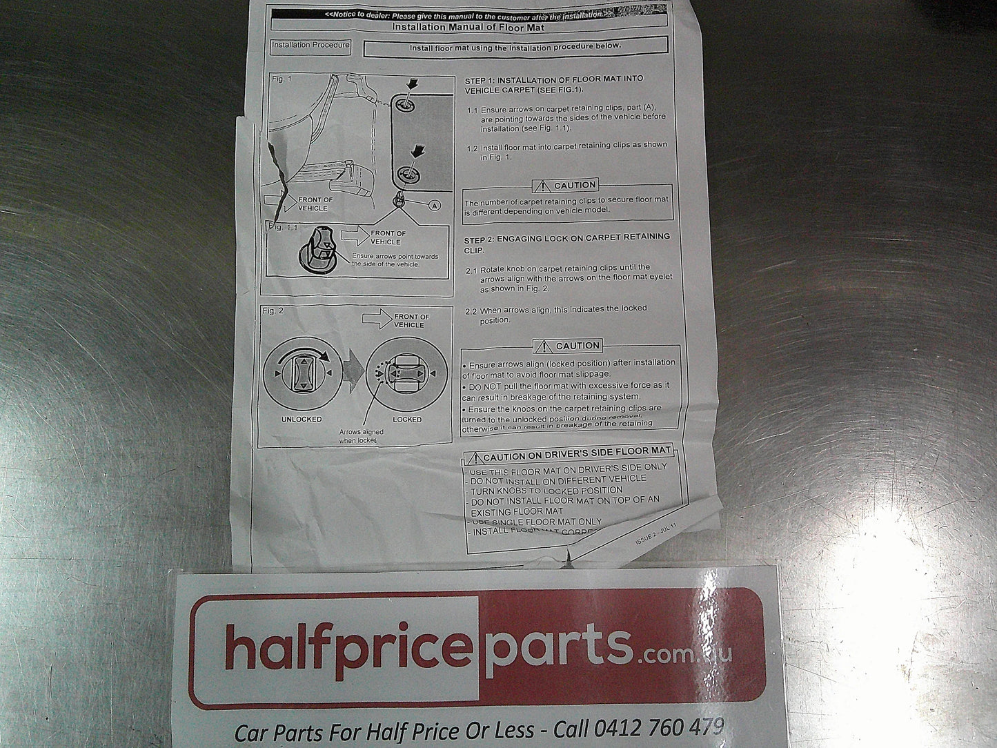 Toyota Hilux Dual Cab Genuine Front And Rear Carpet Mat Set Of 4 (Manual Vehicle Only) New Part