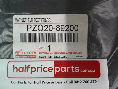 Toyota Hilux Dual Cab Genuine Front And Rear Carpet Mat Set Of 4 (Manual Vehicle Only) New Part