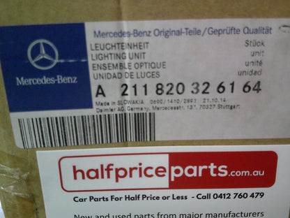 Mercedes Benz W211 E-Class Genuine Right Hand Front Non-Xenon Headlight (W211 4 Door And Wagon)  New Part