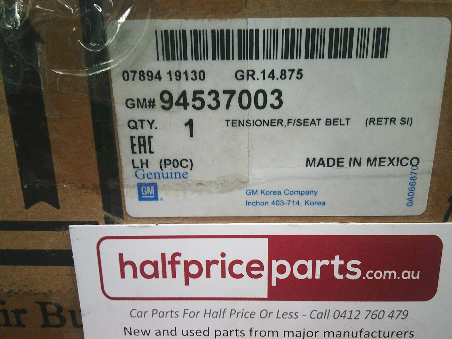 Holden CG Captiva Genuine Front Left Seat Belt Tensioner New Part