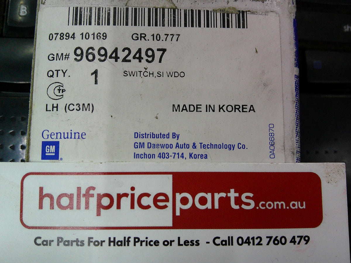 Holden MJ Barina Spark Genuine Right Hand Drivers Window Switch New Part