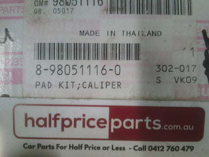 Isuzu Genuine Front Brake Set Suits Great Wall/Holden/Isuzu New Part