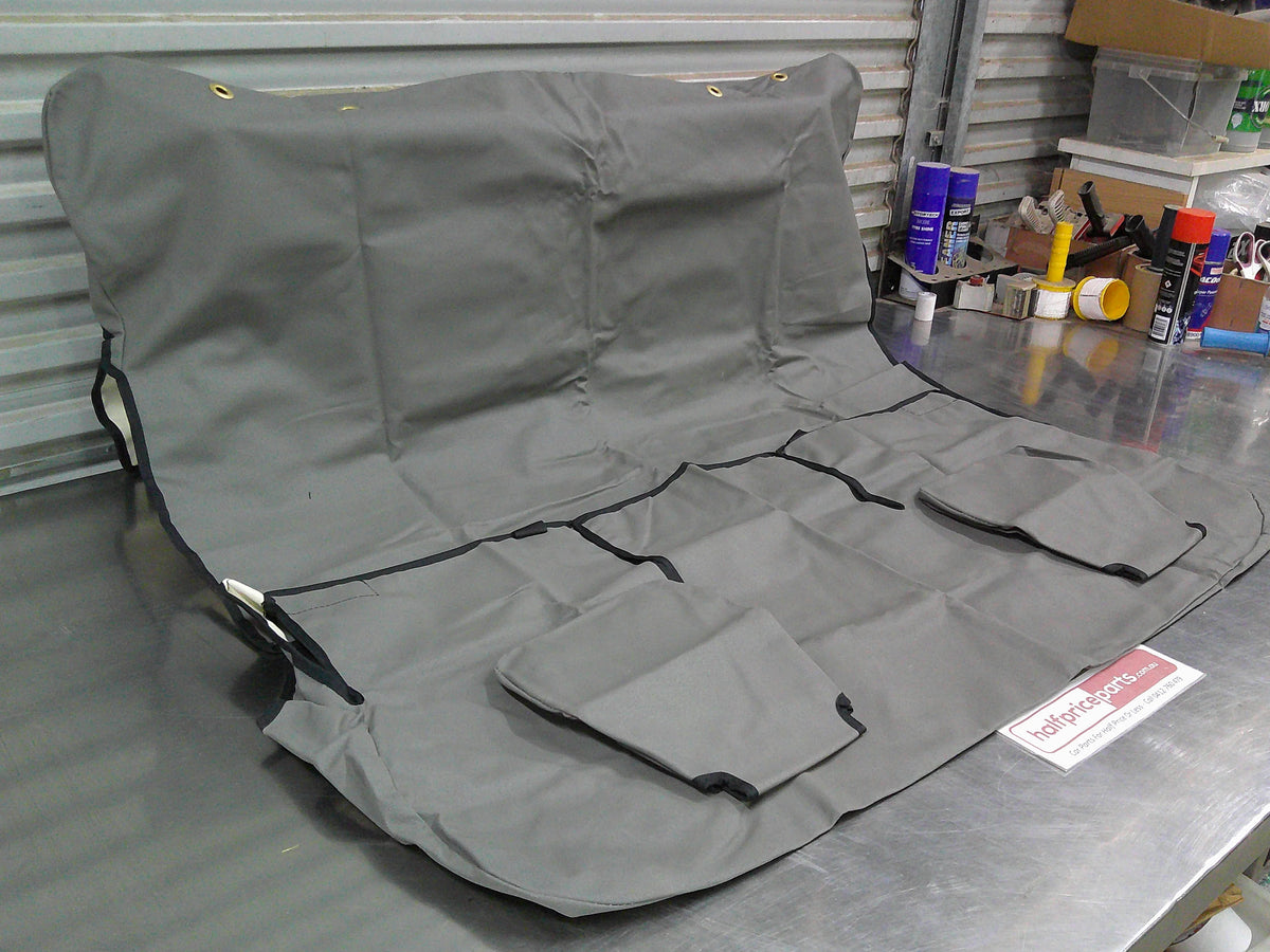 Tuffnut Industrial Canvas 2nd Row Fixed Bench Seat Cover Suits Toyota Landcruiser Troop Carrier 75 Series (Heavy Duty) New Part