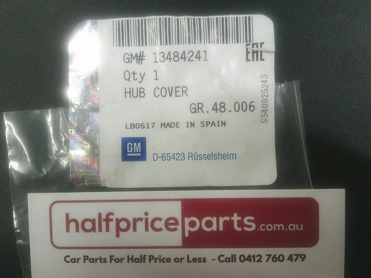 Holden ZB Commodore Genuine 59mm Centre Cap New Part