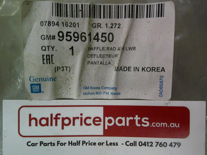 Holden Barina TM Genuine Lower Radiator Air Baffle New Part