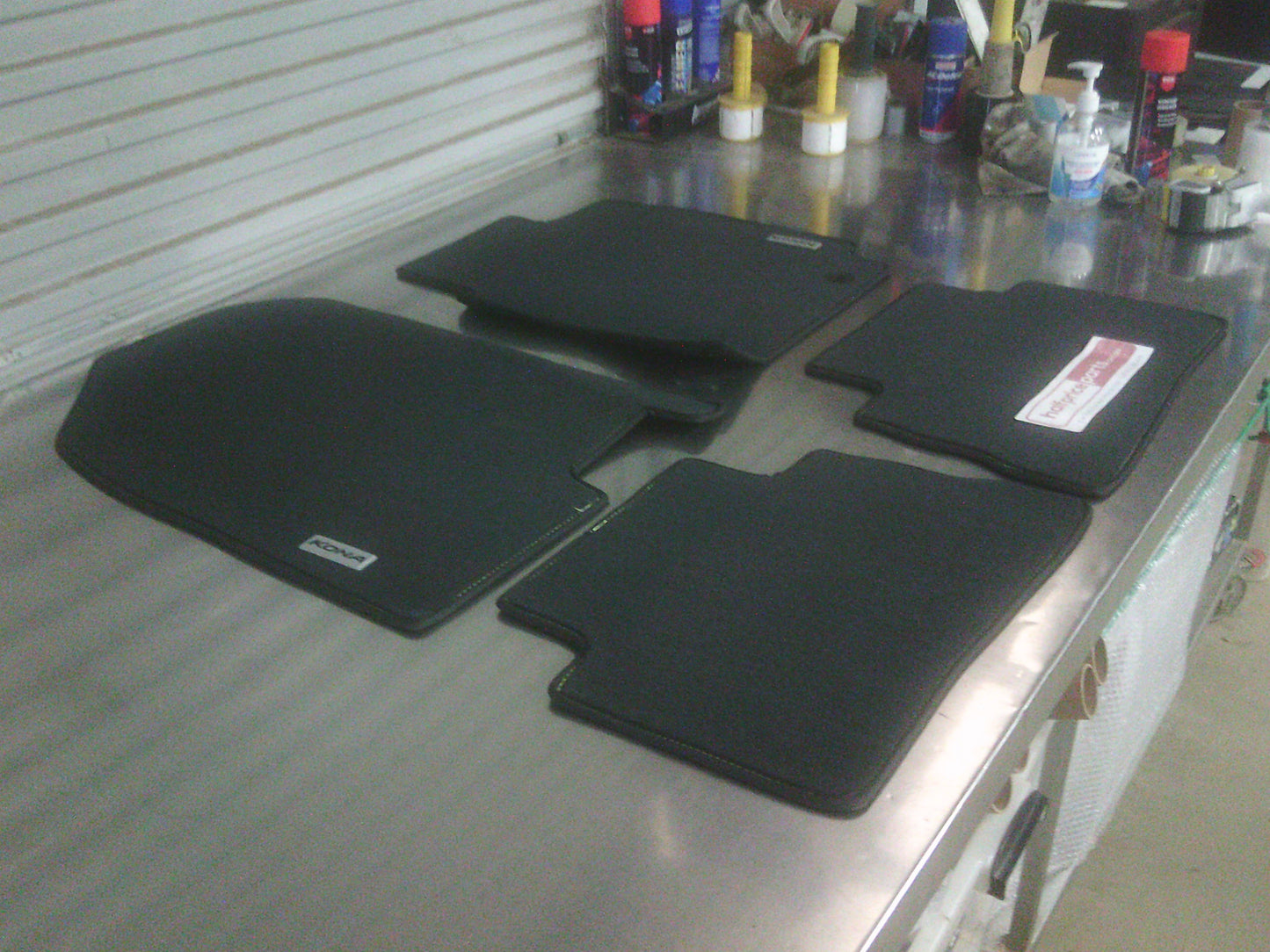Hyundai Kona OS Genuine Tailored Floor Mats - Yellow Stitching - New