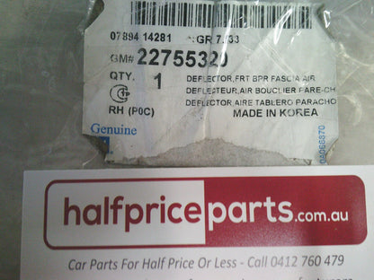 Holden CG Series II Captiva Genuine Front Right Hand Bumper Fascia Air Deflector New Part