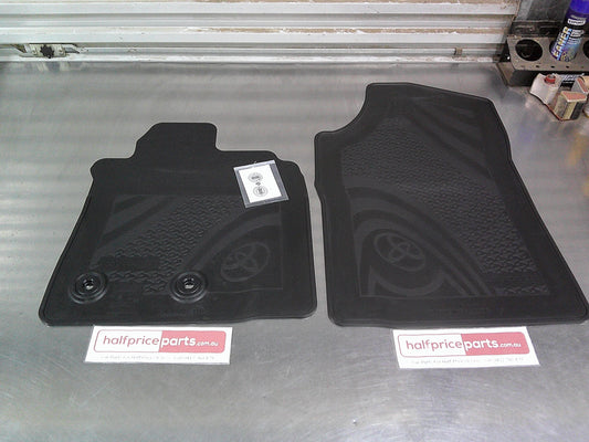 Toyota Landcruiser 200 Series GX/GXL/Attitude/SE Genuine Front Rubber Floor Mats New Part