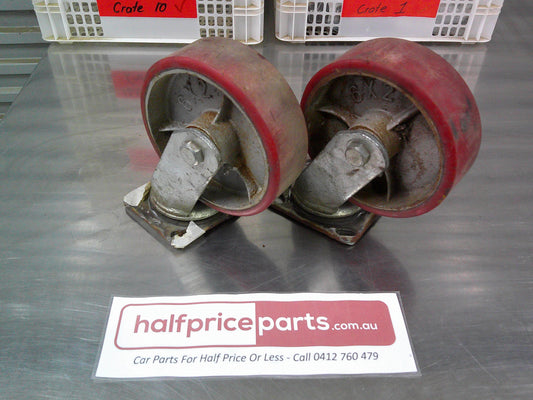 6" Swivel Castor Wheels - Used Part