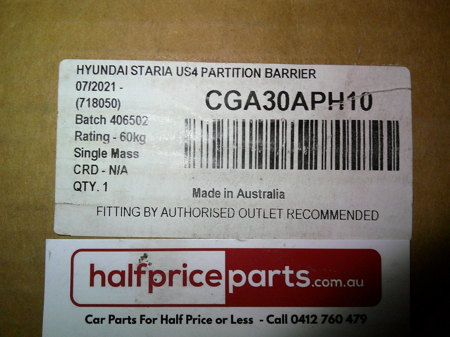 Hyundai Staria Genuine Partition A/C Partition Barrier With Window New Part