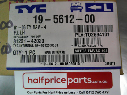 TYC Left Hand Front Fog Light Suits Toyota RAV4 Used Part