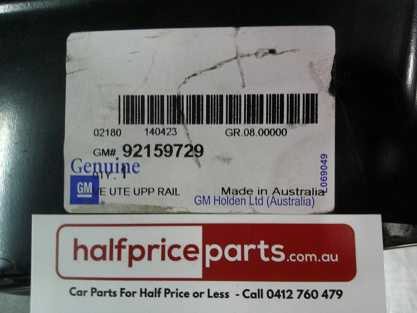 Holden VE Commodore Genuine Inner Front Upper Compartment Rail New Part