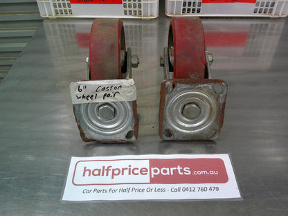 6" Swivel Castor Wheels - Used Part