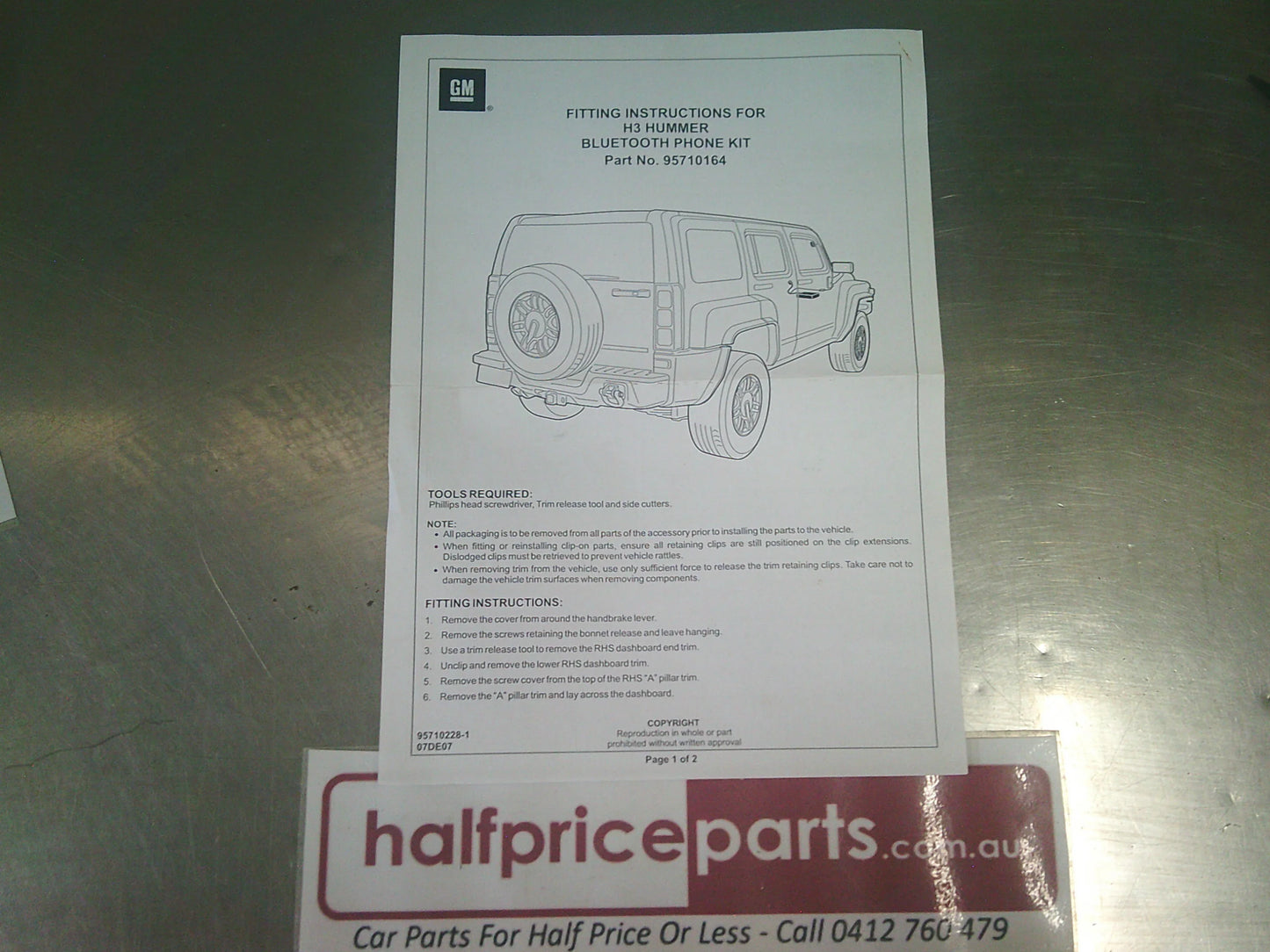 Holden RC Colorado/CG Captiva/JF Viva/AH Astra/H3 Hummer Genuine  Bluetooth Car Phone Kit New Part