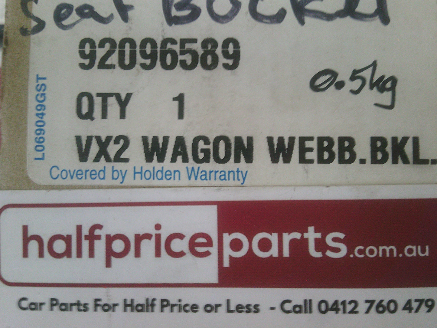 Holden VY/VZ Adventra Commodore Genuine Rear Middle Seat Buckle New Part