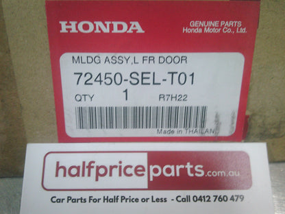 Honda Jazz Genuine Front Left Hand Door Moulding - New Part