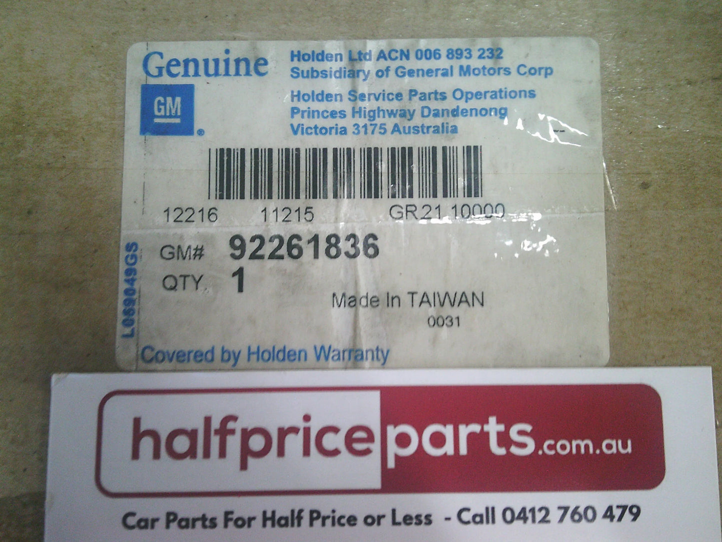 Holden JH Cruze Genuine 4 Head Rear Park Assist Kit (Phantom Black) New Part