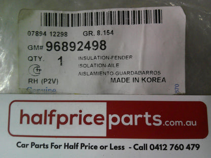 Holden Epica Genuine Right Hand Front Inner Guard Insulator New Part