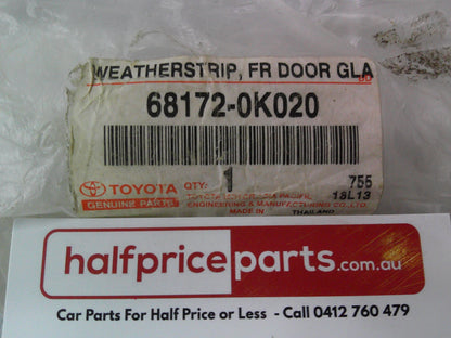 Toyota Hilux GGN15 Genuine Weatherstrip Left Hand Front Door Glass Inner New Part