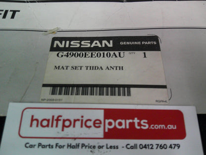 Nissan Tiida C11 Genuine Tailered Carpet Mat Set Front & Rear (Black In Colour) New Part