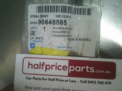 Holden TK Barina Hatch Back Genuine Left Hand Roof Moulding (Black) New Part