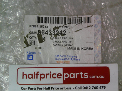 Holden CG Captiva Genuine Front Lower Grille Black & Chrome New Part
