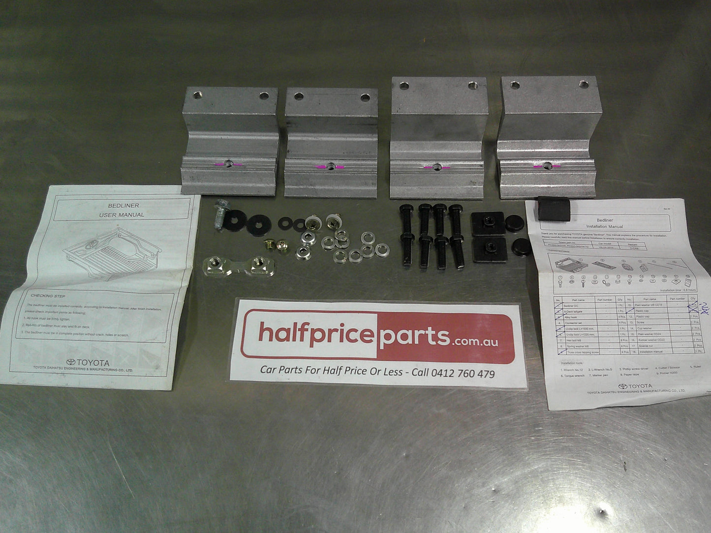 Toyota Hilux Dual Cab Genuine Tub and Tailgate Liner Fitting Kit (Incomplete Kit) New Part