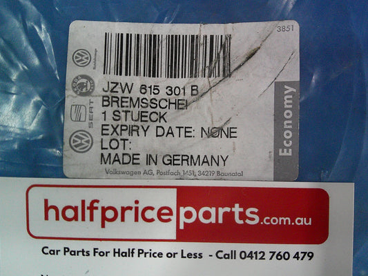 VW Passat/Skoda Superb Genuine Front Disc Brake Rotors Standard (Sold As Pair Only) New Part
