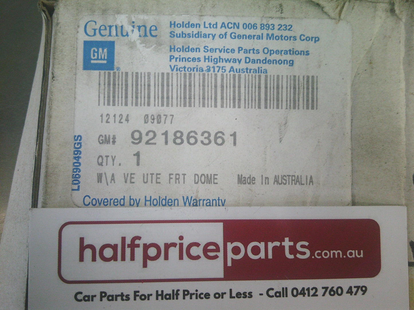 Holden VE Commodore Ute Genuine Interior Light Wiring Loom - New Part