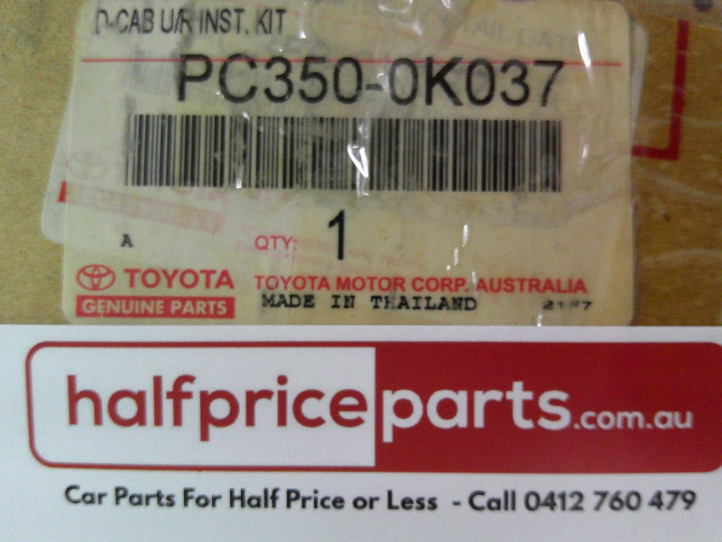 Toyota Hilux Dual Cab Genuine Tub and Tailgate Liner Fitting Kit (Incomplete Kit) New Part