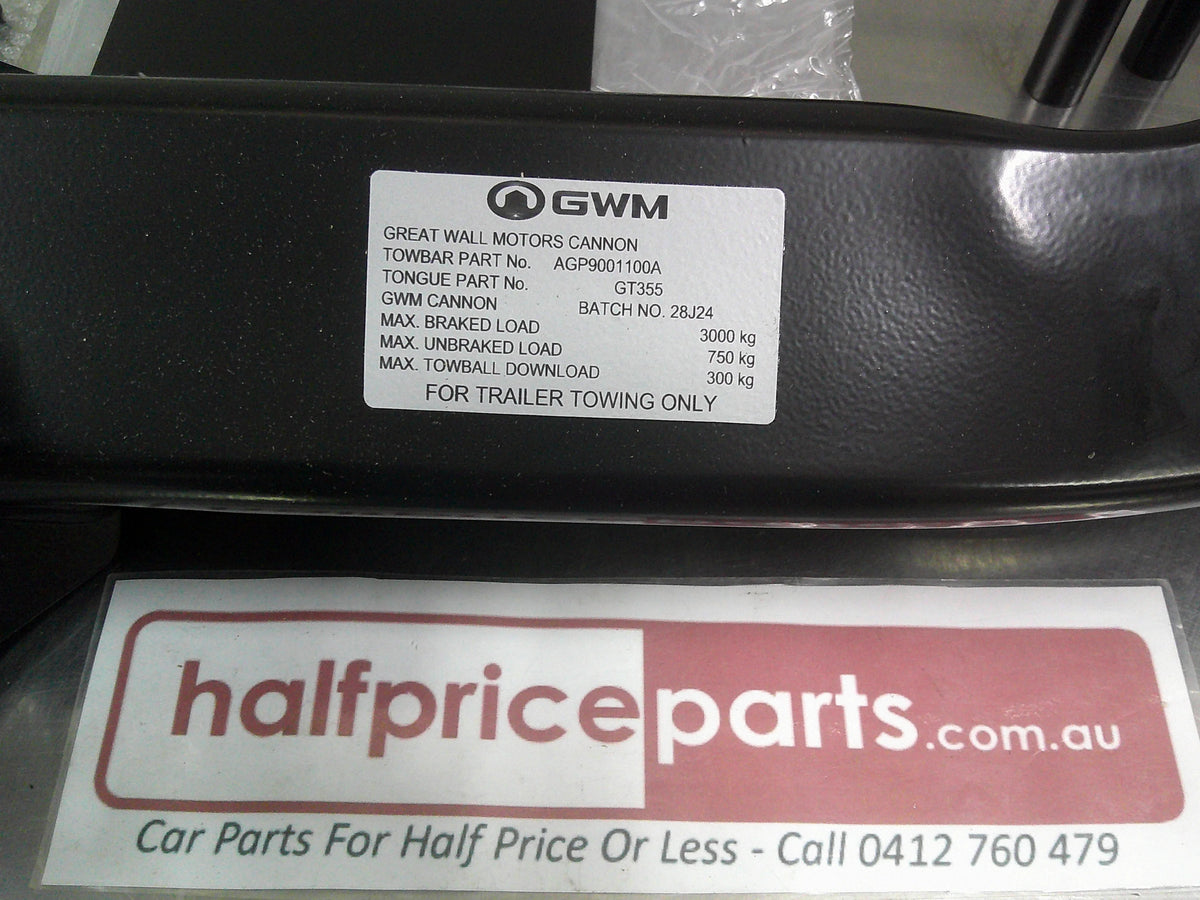 GWM Cannon/Haval H6 Genuine 300KG Tow Bar Colmplete With Wiring Fitting Kit And Ball New Part