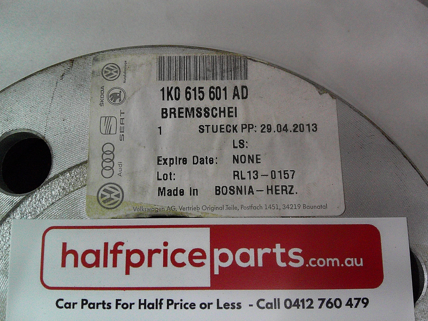 VW Passat/Audi Q3/A3/Skoda Superb Genuine Standard Rear Disc Brake Rotor (Sold As Pair Only) New Part