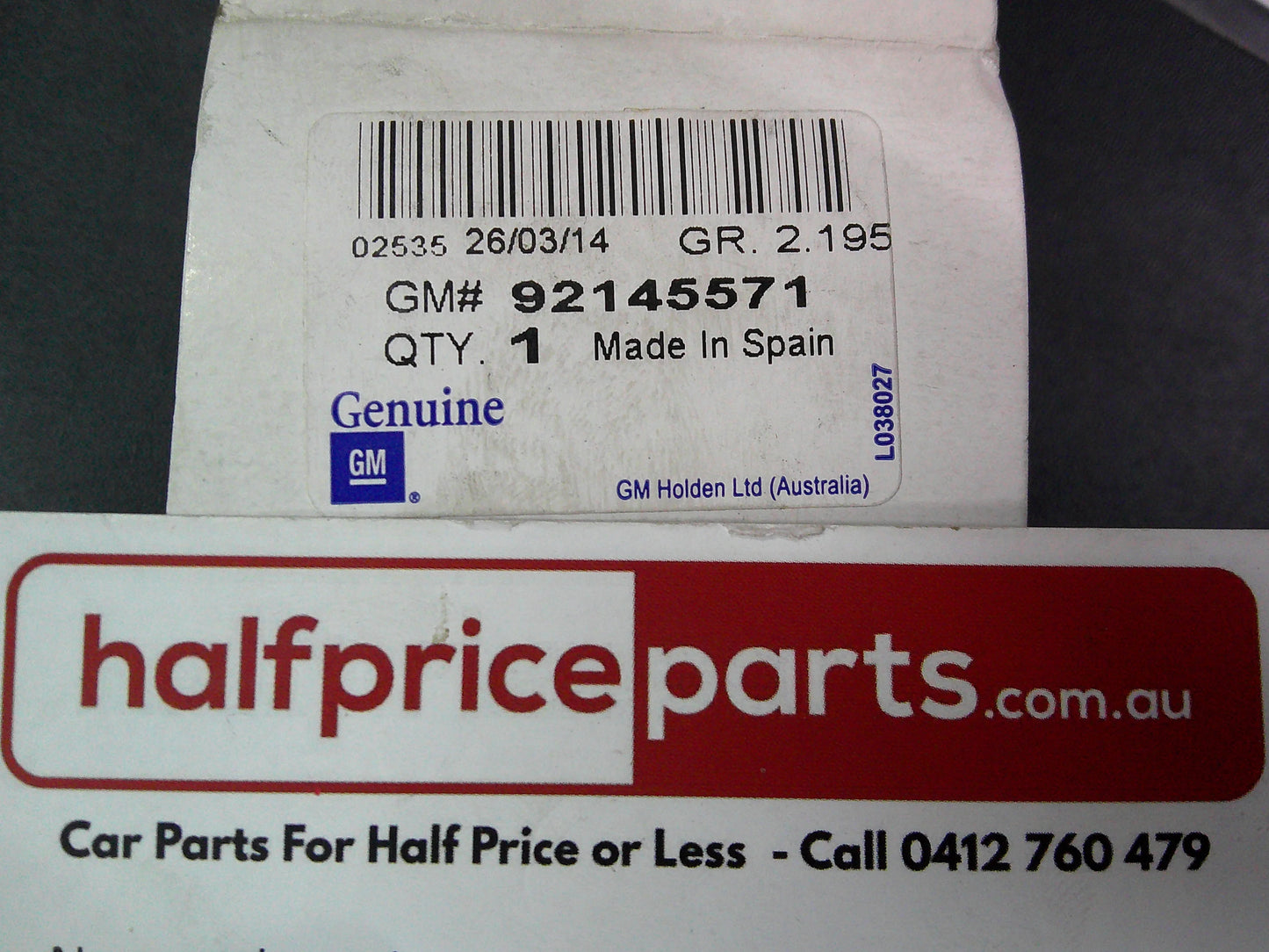 Holden VY/VZ Commodore Genuine Rear Parking Sensor New Part