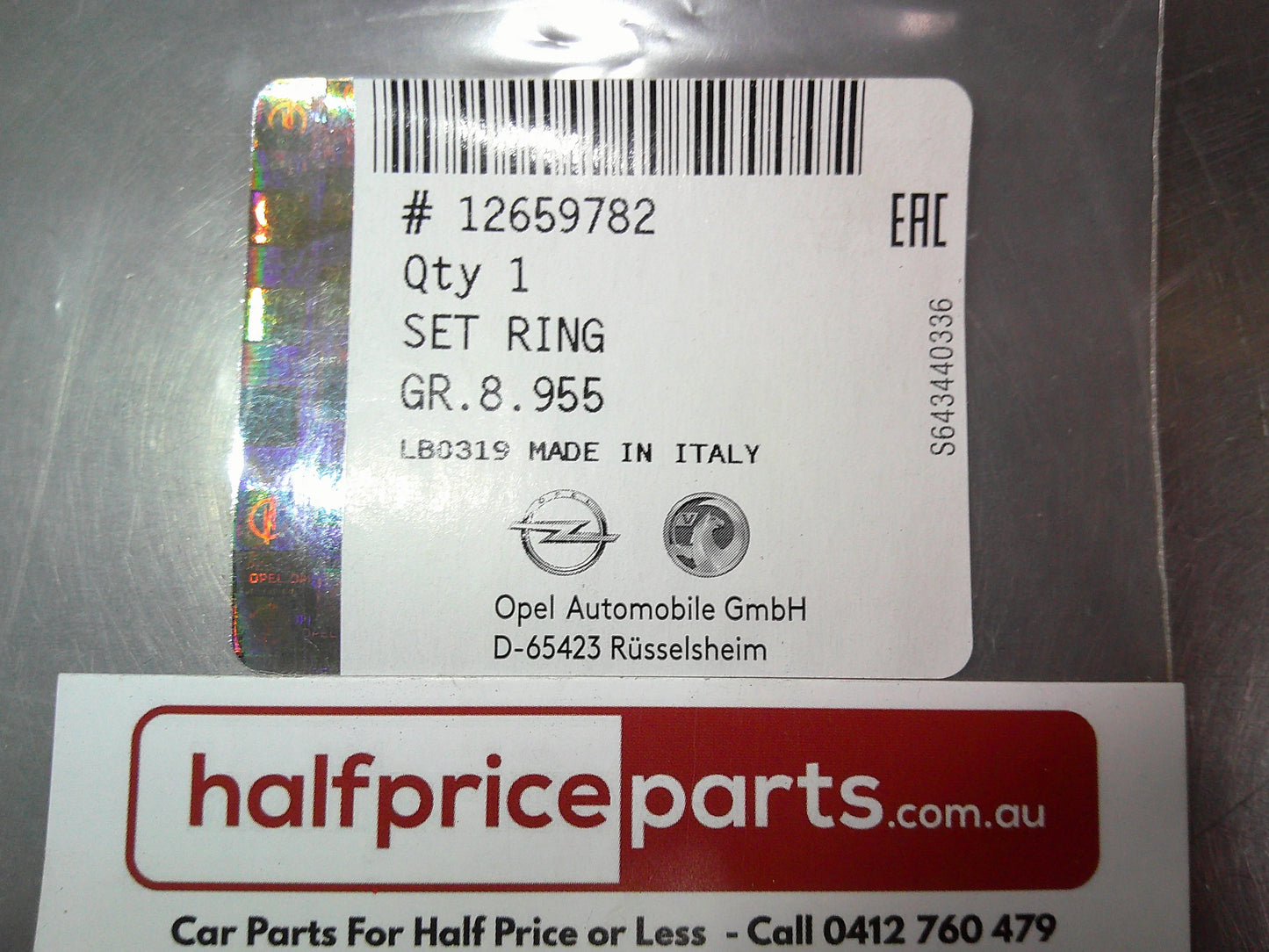 Holden JH Cruze/Equinox/Malibu/Trax Genuine Fuel Injection Fuel Rail O-Ring Set 8 New Part