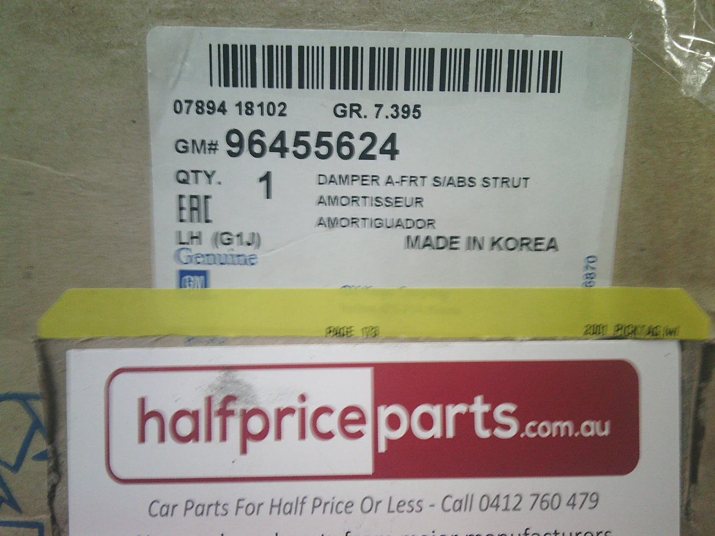 Holden JF Viva Genuine Left Hand Front (Passenger) Strut Assembly New Part