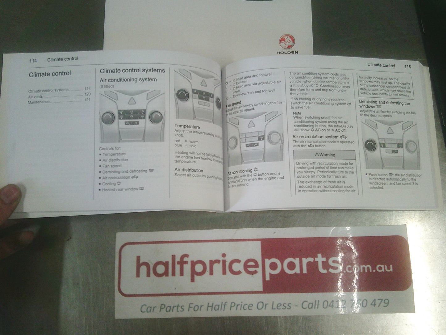 Holden JH Cruze Genuine Owners Handbook/Service Booklet/Infotainment Booklet New Part