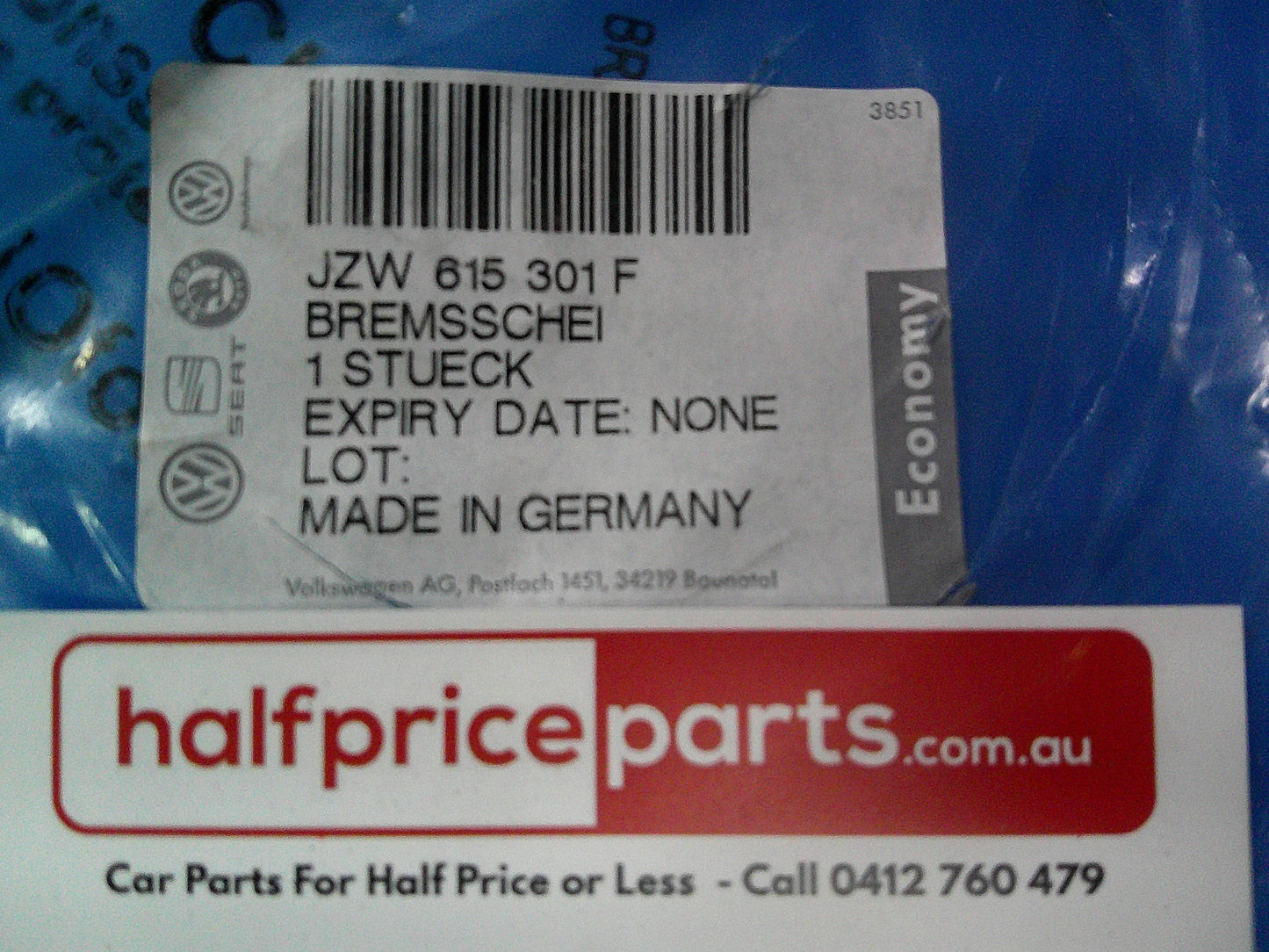 VW Passat/Skoda Superb/Seat Exeo Genuine Front Disc Brake Rotors (Sold As Pair Only) New Part