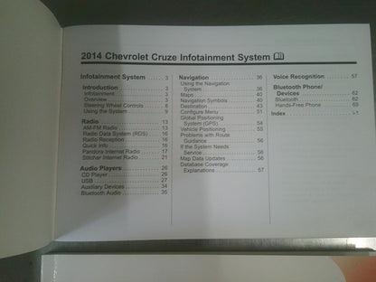 Holden JH Cruze Genuine Owners Handbook/Service Booklet/Infotainment Booklet New Part