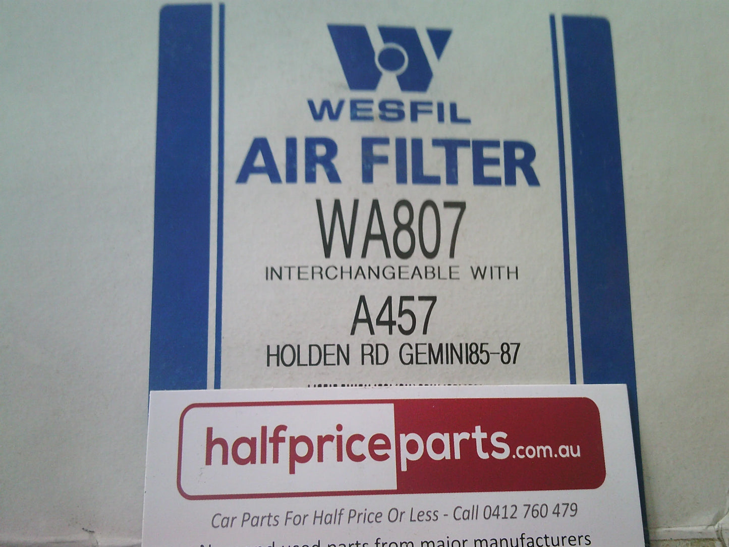 Wesfil Air Engine Filter Element Suits Holden RB Gemini New Part
