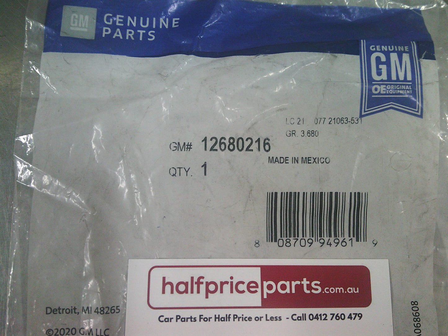 Chevrolet Silverado/GM Sierra Genuine 6.6L Diesel EGR Pipe Gasket New Part