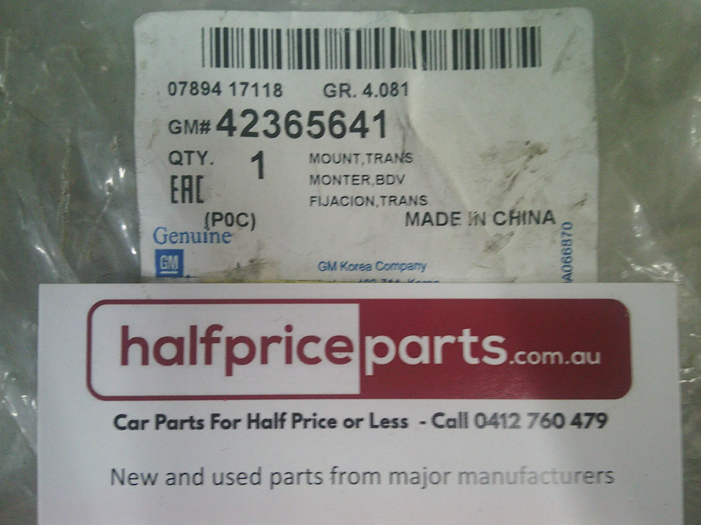 Holden CG Captiva 7 Genuine Transmission Mount New Part