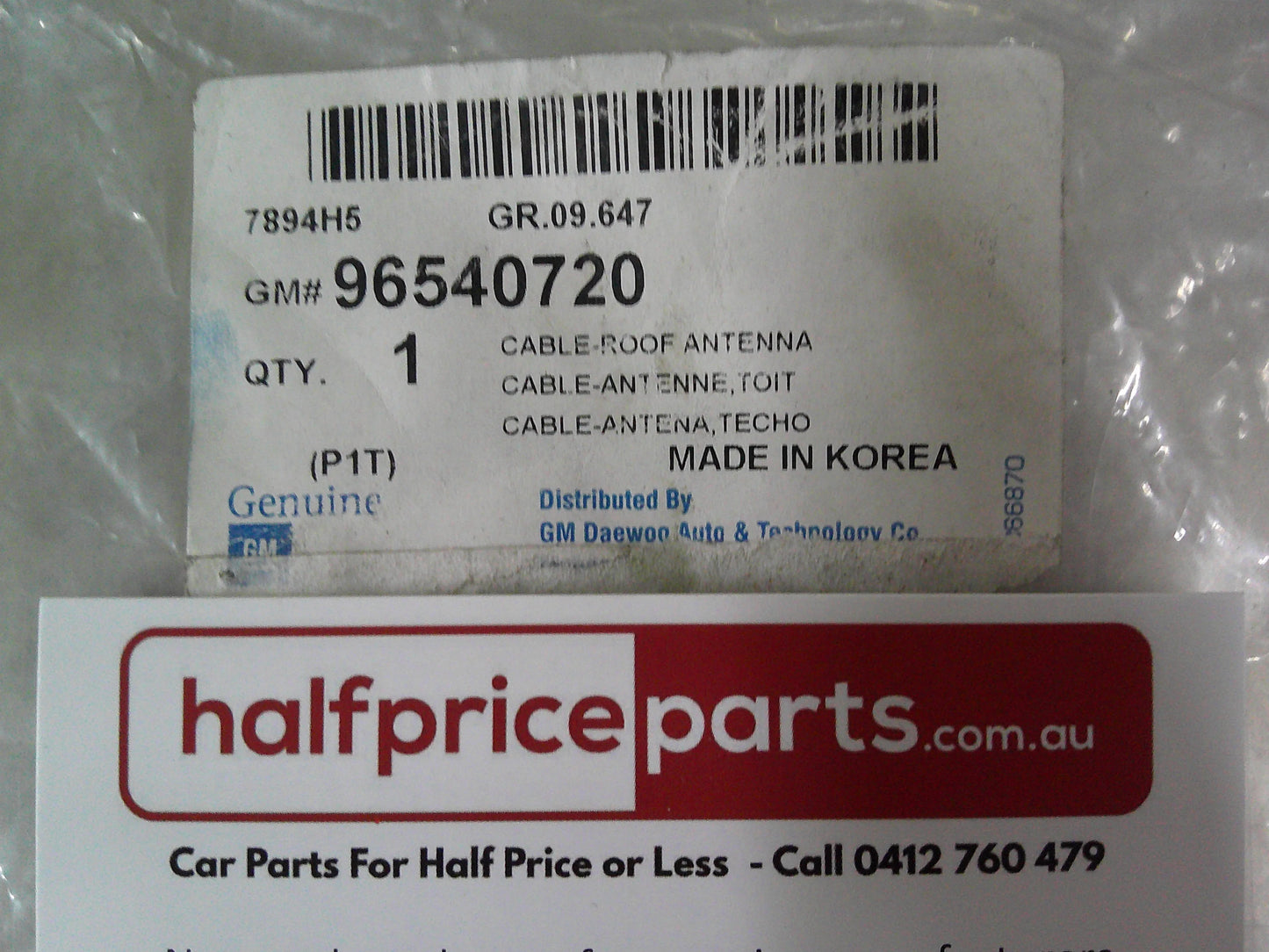 Holden XC Barina Genuine Radio Antenna Roof Cable Only New Part