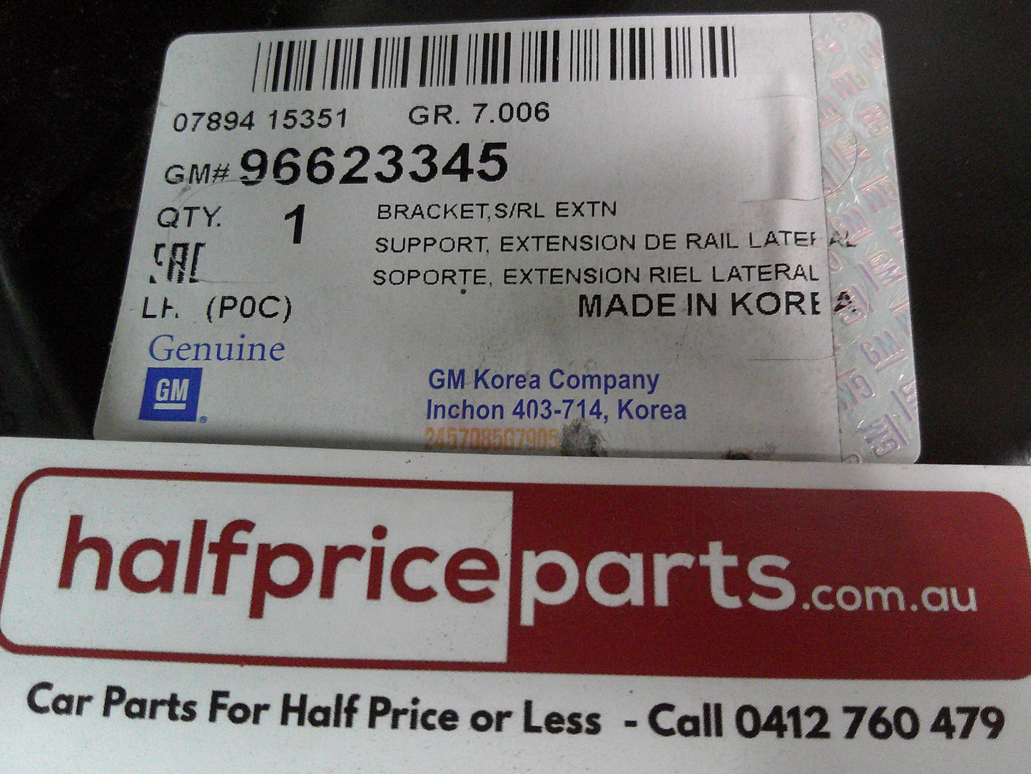 Holden CG Captiva Genuine Rear Extension Bracket (Both Left And Right) New Part