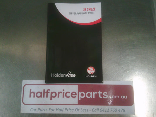 Holden JH Cruze Genuine Service/Warranty Booklet New Part